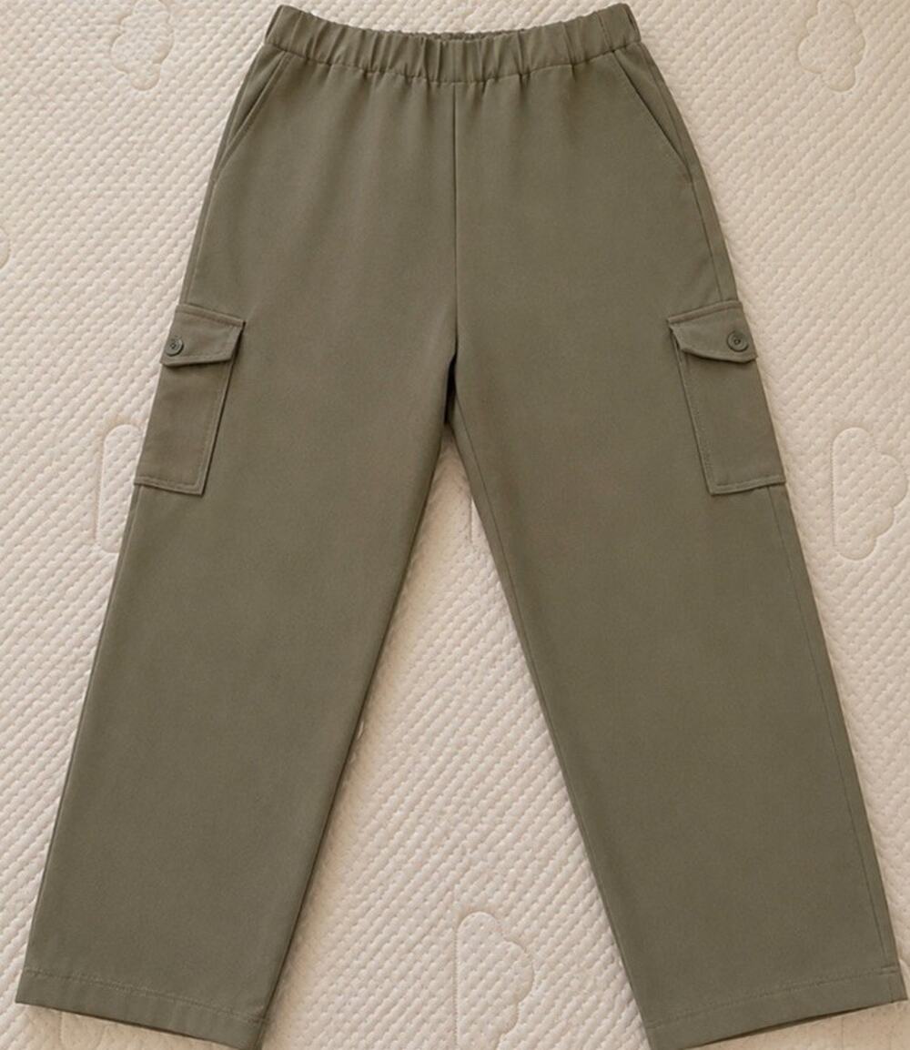 Ophelia Roe Women’s Size 12 Olive Green Cargo Pants Elastic Waist Utility Casual - Picture 1 of 2